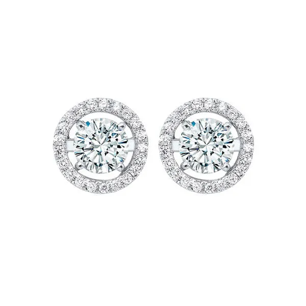 14KT White Gold & Diamond Classic Book Jackets Fashion Earrings  - 1/4 ctw