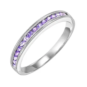 14KT White Gold Classic Book Stackable Fashion Ring
