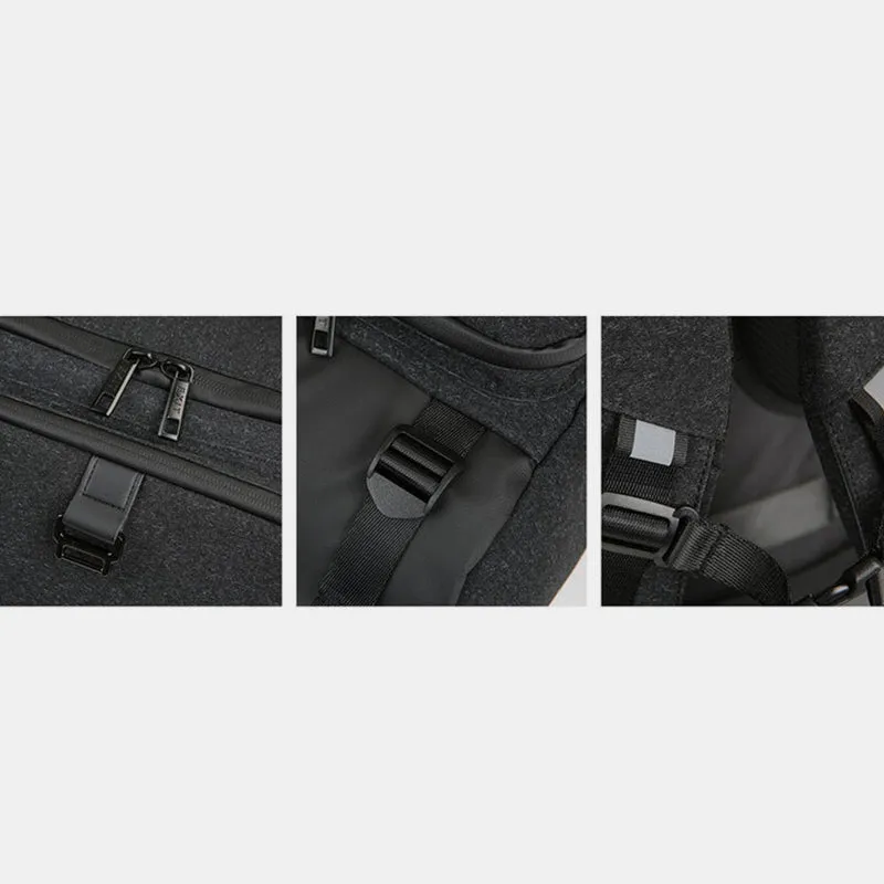 15 Inch Business Durable Travel Laptop Backpack with USB Charging Port Headphone Jack
