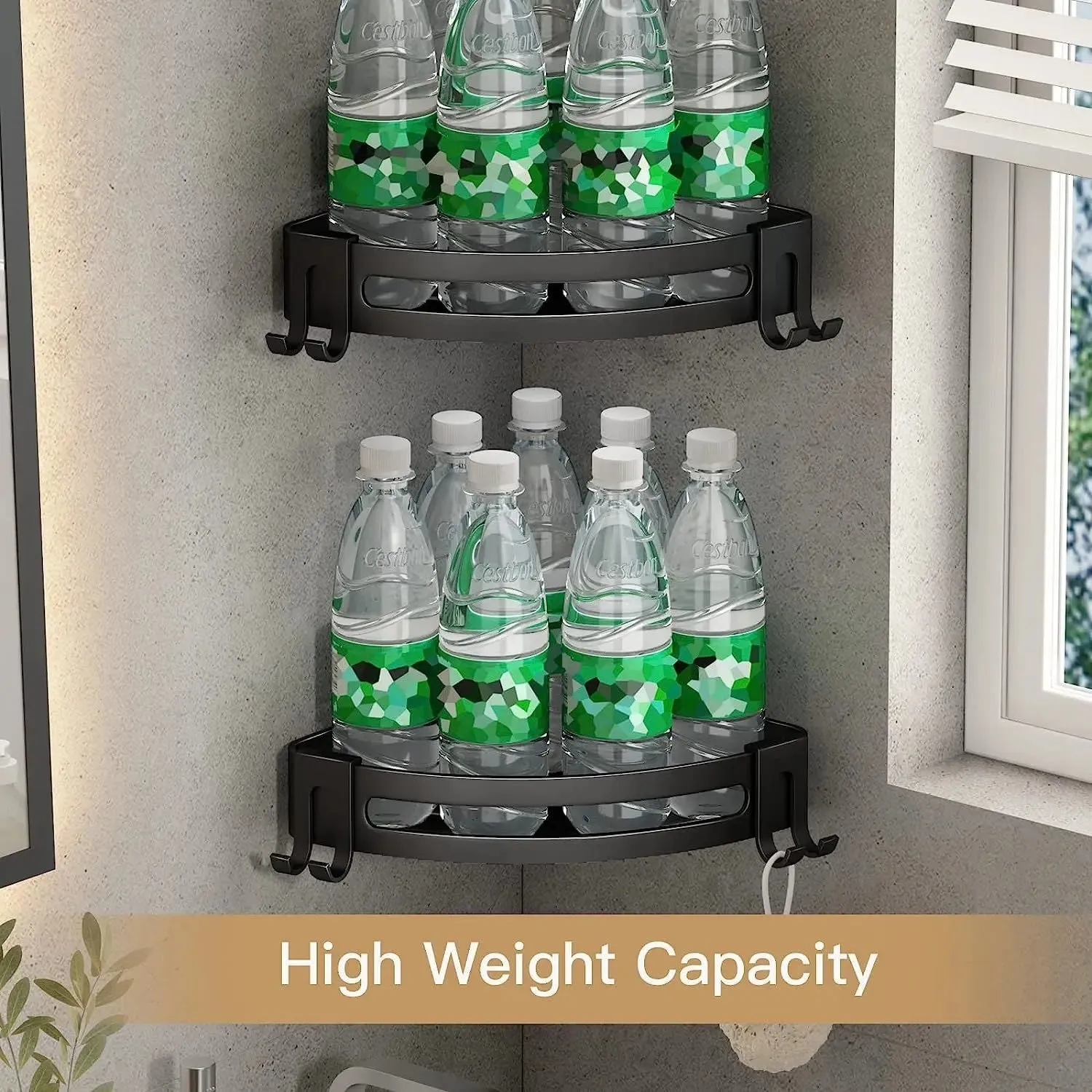 2 Pack Shower Corner Caddy/No Drill Organizer