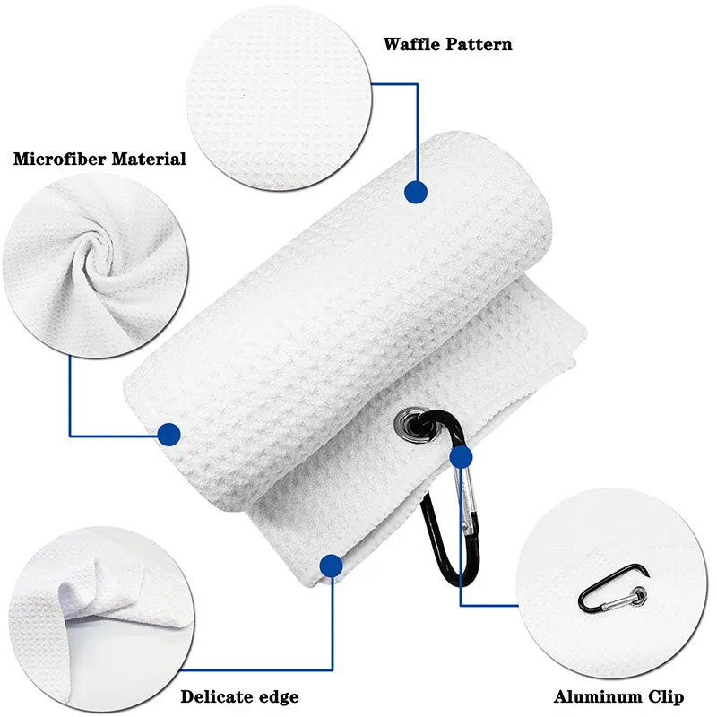 3 Pack Golf Towels for Golf Bags Tri-fold 24’’X16’’