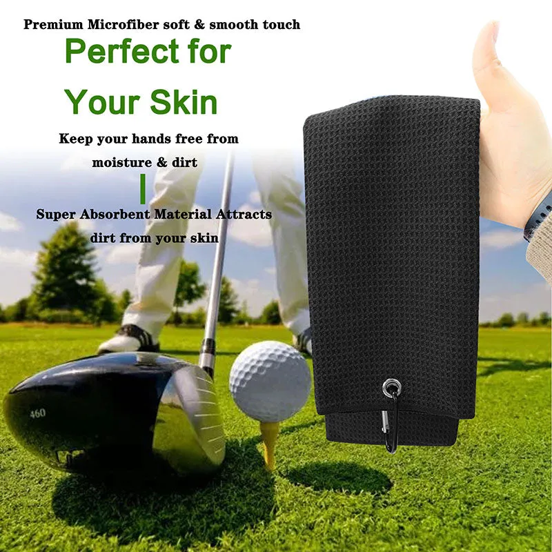 3 Pack Golf Towels for Golf Bags Tri-fold 24’’X16’’