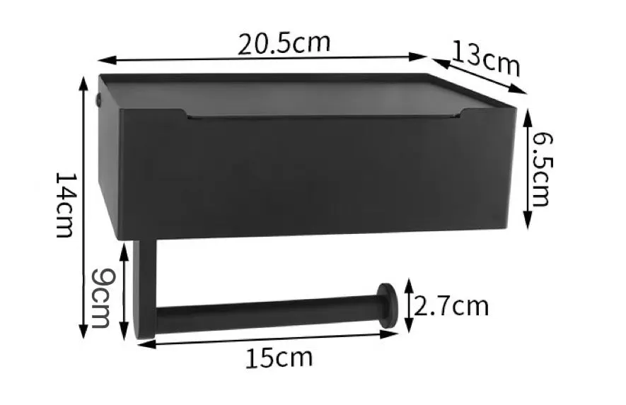 304 Stainless Steel Tissue Box Toilet Punch-Free Storage Rack Roll Stand