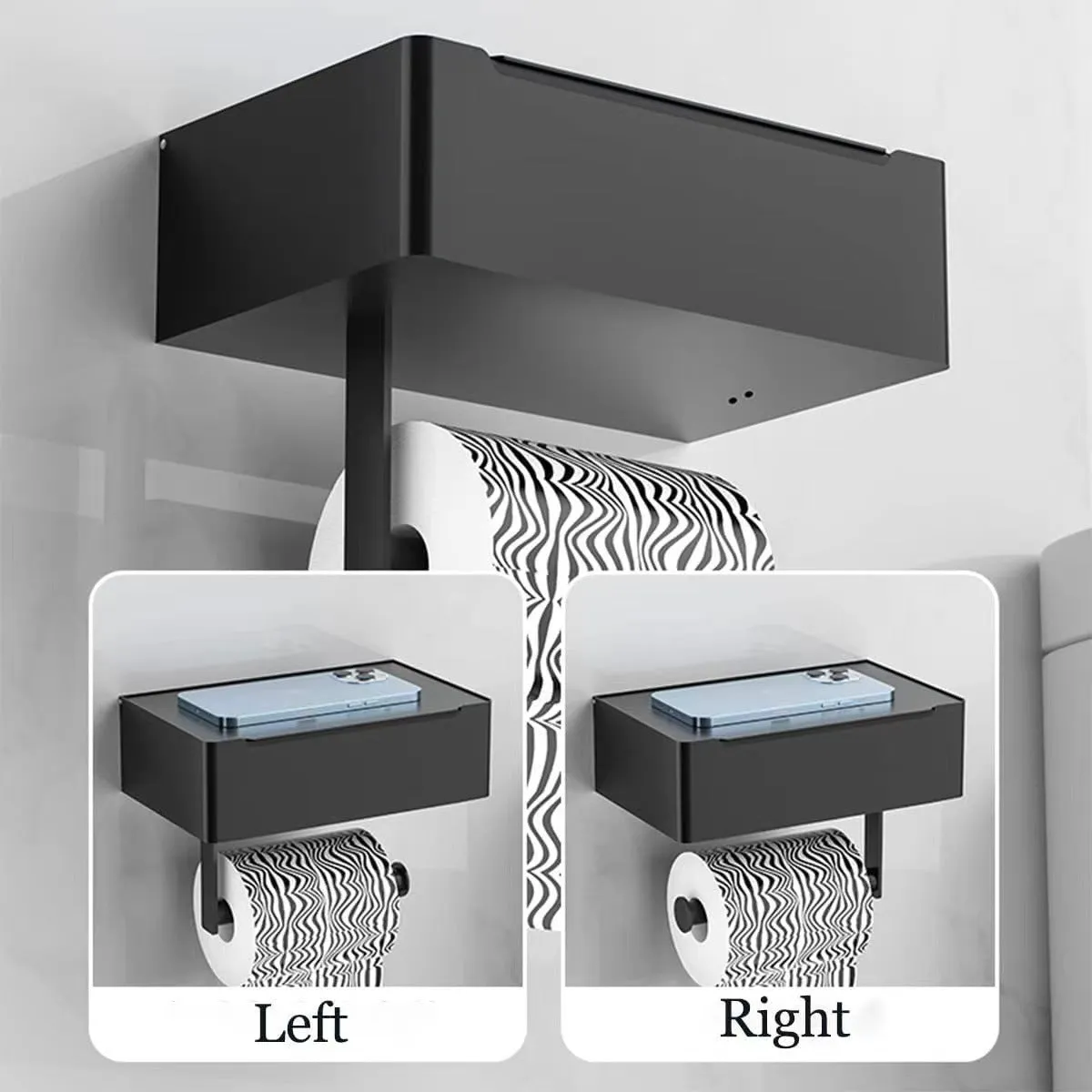 304 Stainless Steel Tissue Box Toilet Punch-Free Storage Rack Roll Stand