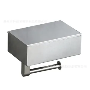 304 Stainless Steel Tissue Box Toilet Punch-Free Storage Rack Roll Stand