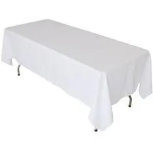 60x102 White Polyester Rectangle