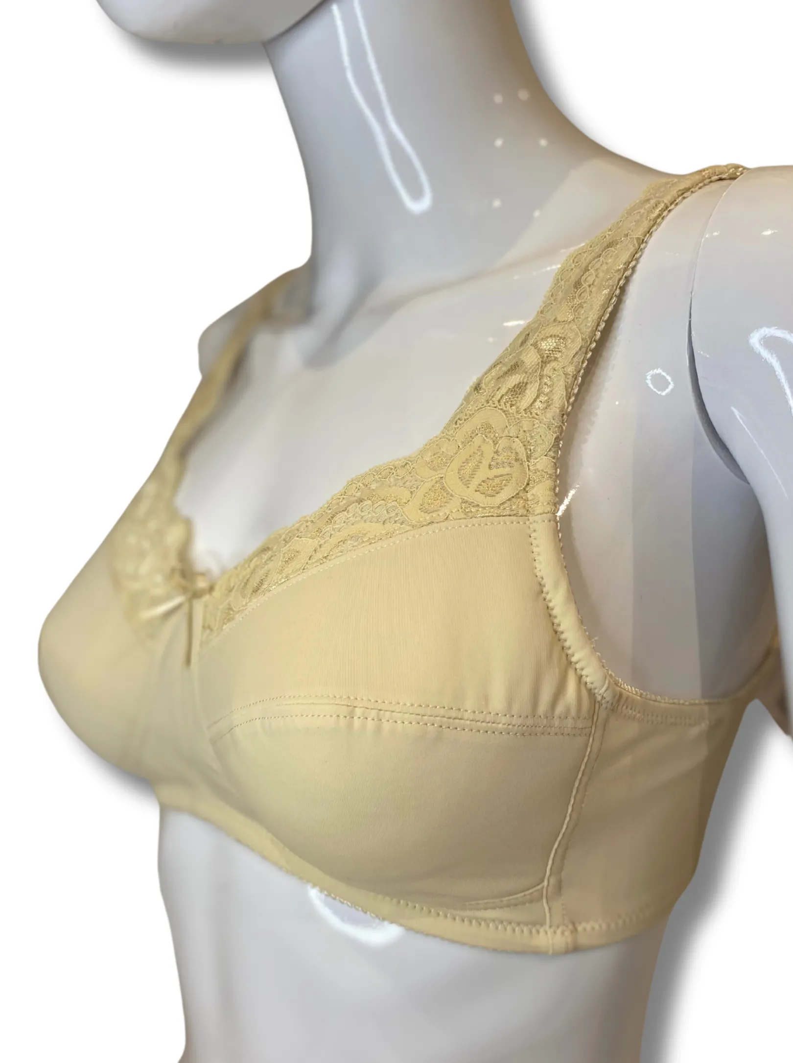 ABC Lace Front Mastectomy Bra - Beige