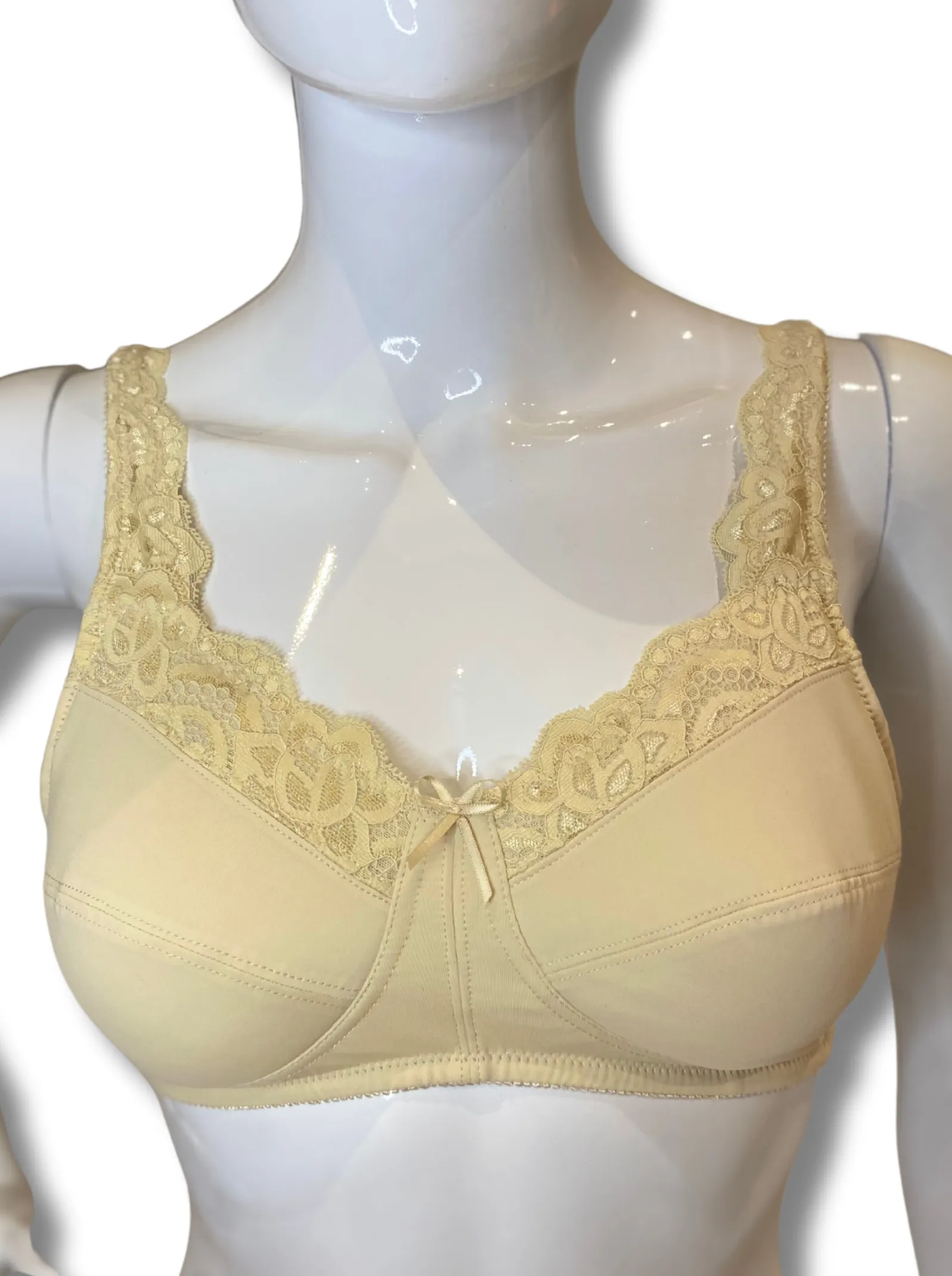 ABC Lace Front Mastectomy Bra - Beige