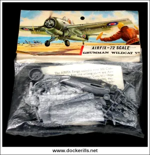Airfix Grumman Wildcat VI 1:72 Scale Kit. Vintage Red Stripe Bag.