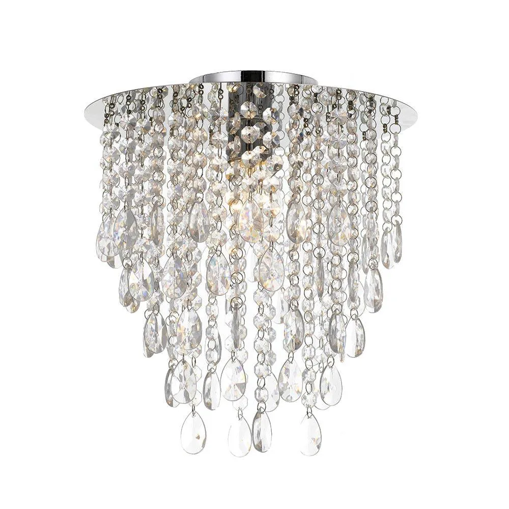 Alice Crystal Strand Clear Drops Chrome DIY Batten Fix