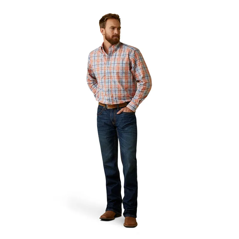 Ariat Men's Team Damion Classic Fit Shirt, Peach