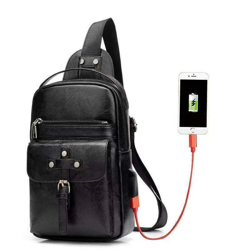 Backpack Waist Shoulder bag compatible with Ebook, Tablet and for AZUMI A50C (2019) - Black