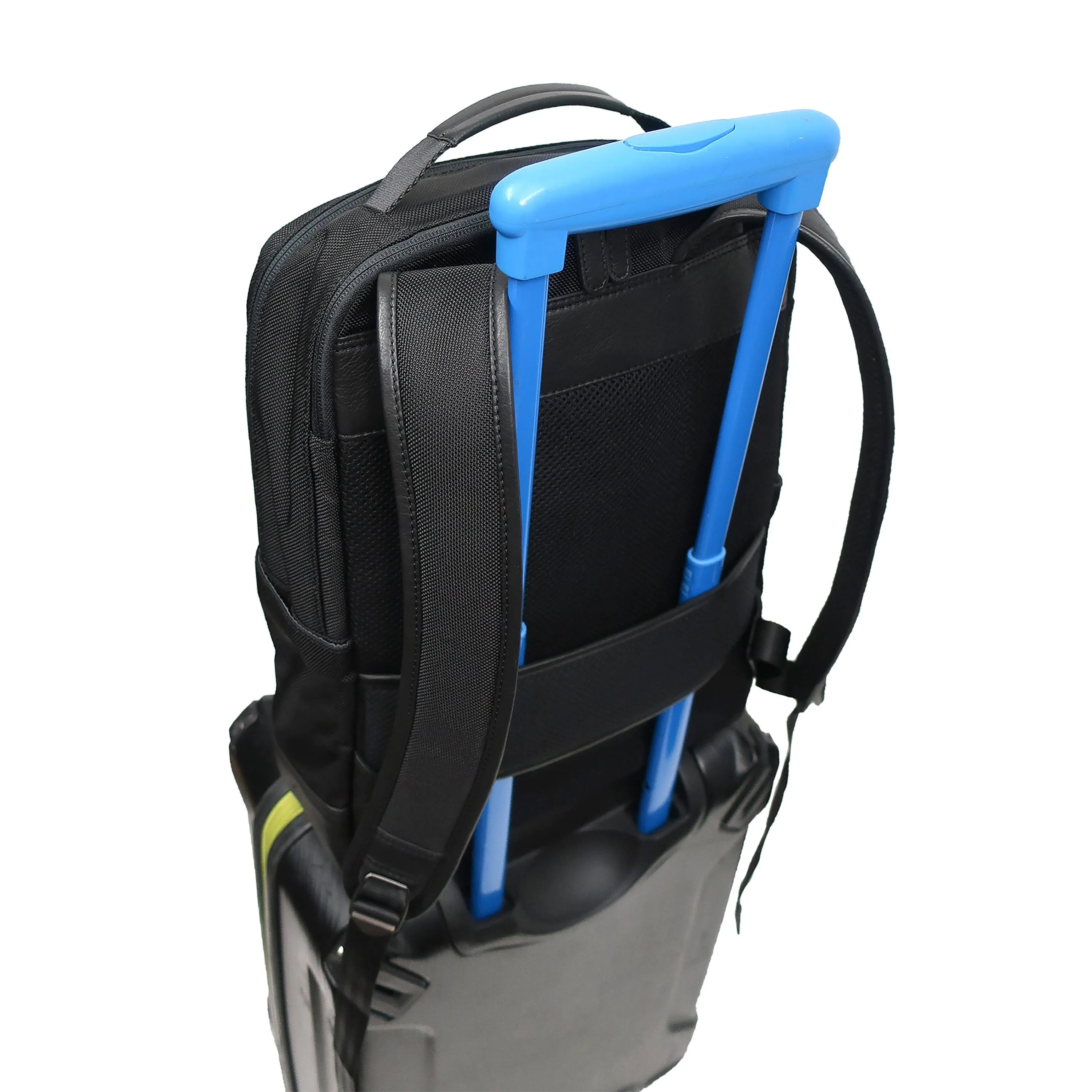 Ballistic Nylon Backpack With Nappa Leather Trims