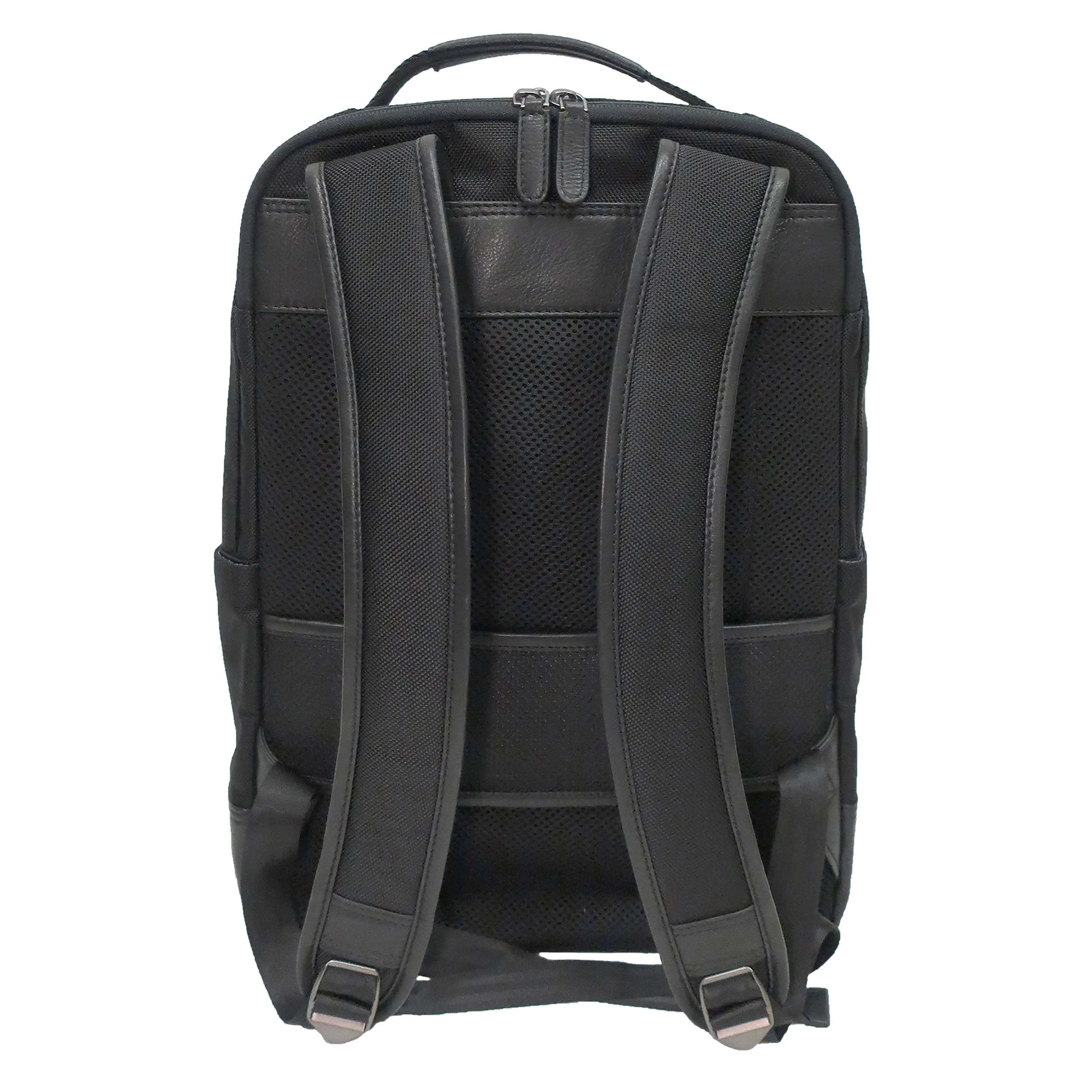 Ballistic Nylon Backpack With Nappa Leather Trims