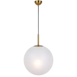 Bally 40cm Antique Gold with Alabastro Glass Modern Pendant