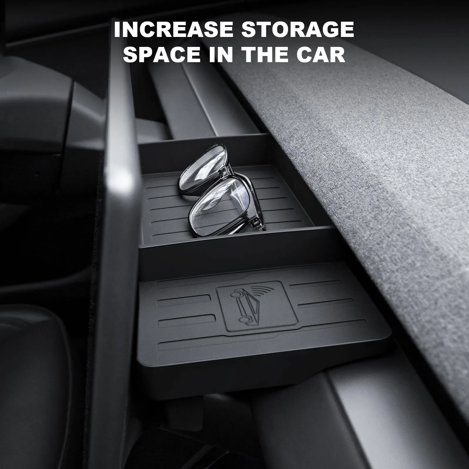 Behind Screen Storage Box for New 2024 Tesla Model 3 Accessories