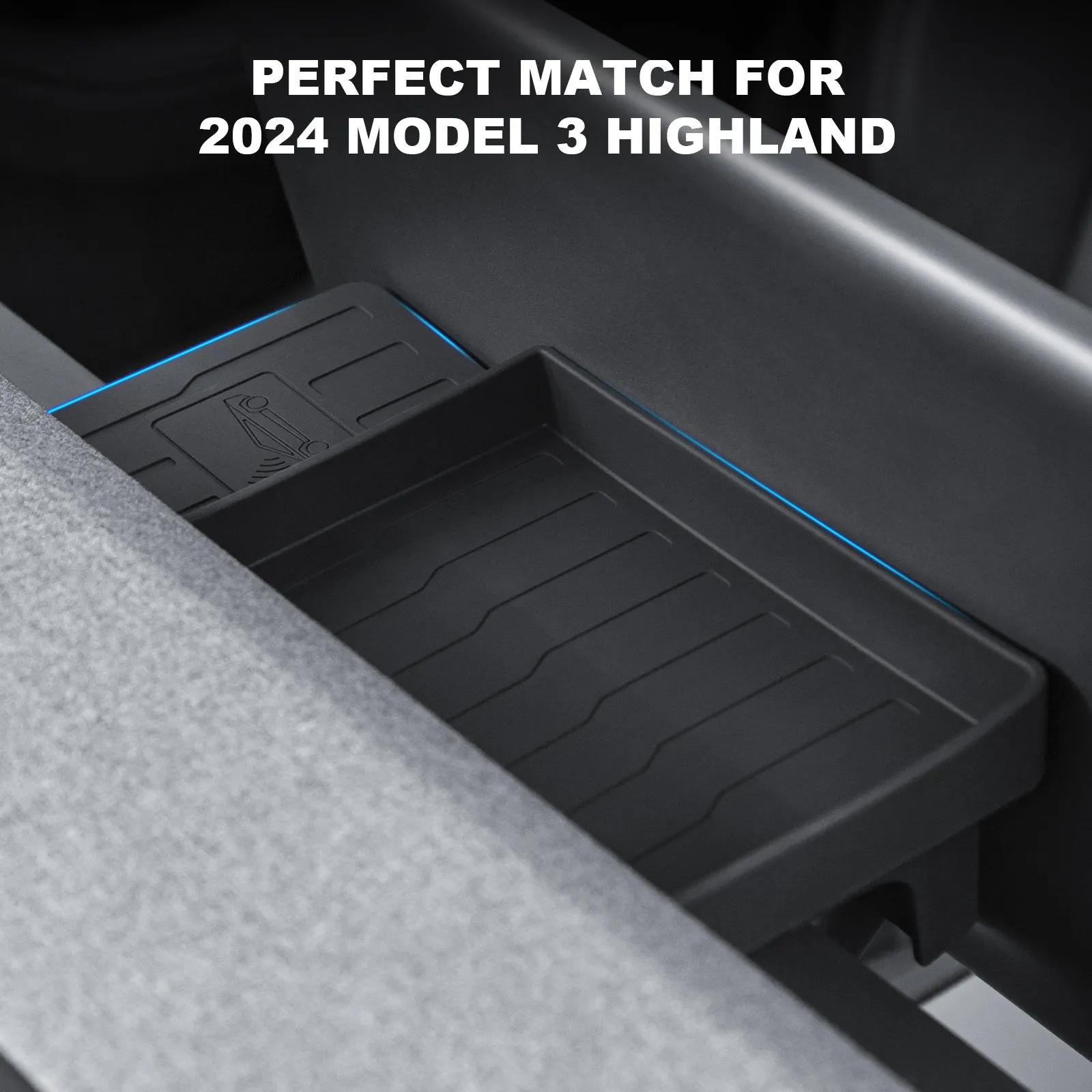 Behind Screen Storage Box for New 2024 Tesla Model 3 Accessories