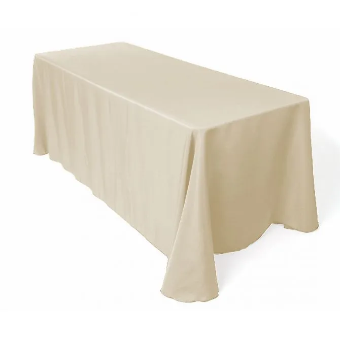 Beige Polyester Tablecloth