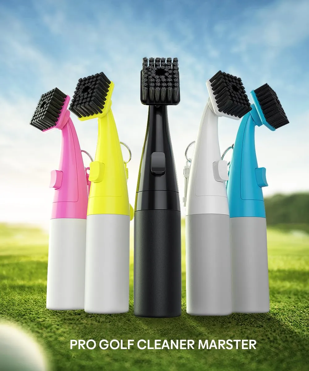 BKF Golf Club Cleaner Brush Buid-in Anti-Leak Bottle 10.4 Inches Holds 8 Ounces of Water with Gift Box, Essentials Golf Accessories for Men, Best Golf Gifts for Men/Women-White