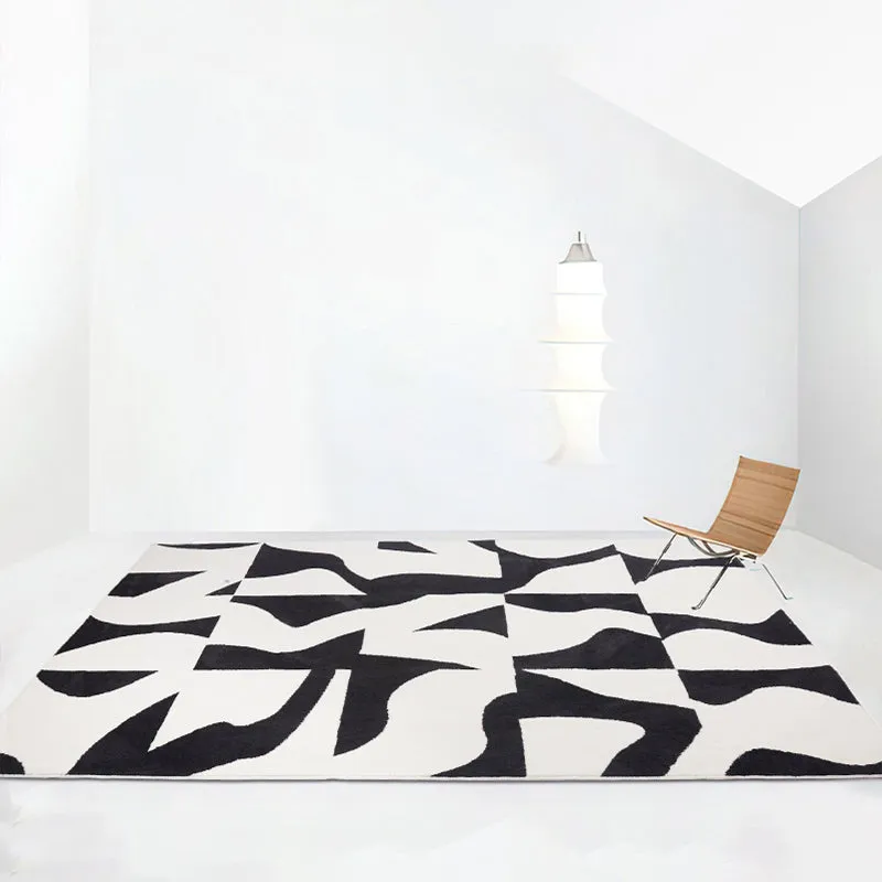 Black & White Geometric Carpet