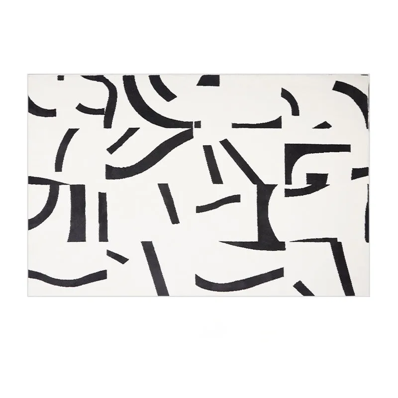Black & White Geometric Carpet