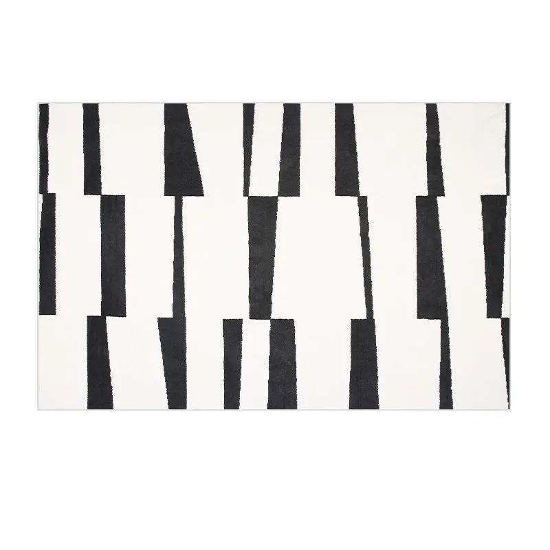 Black & White Geometric Carpet