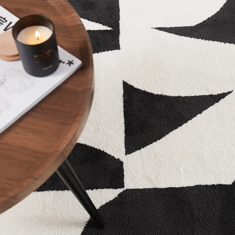 Black & White Geometric Carpet