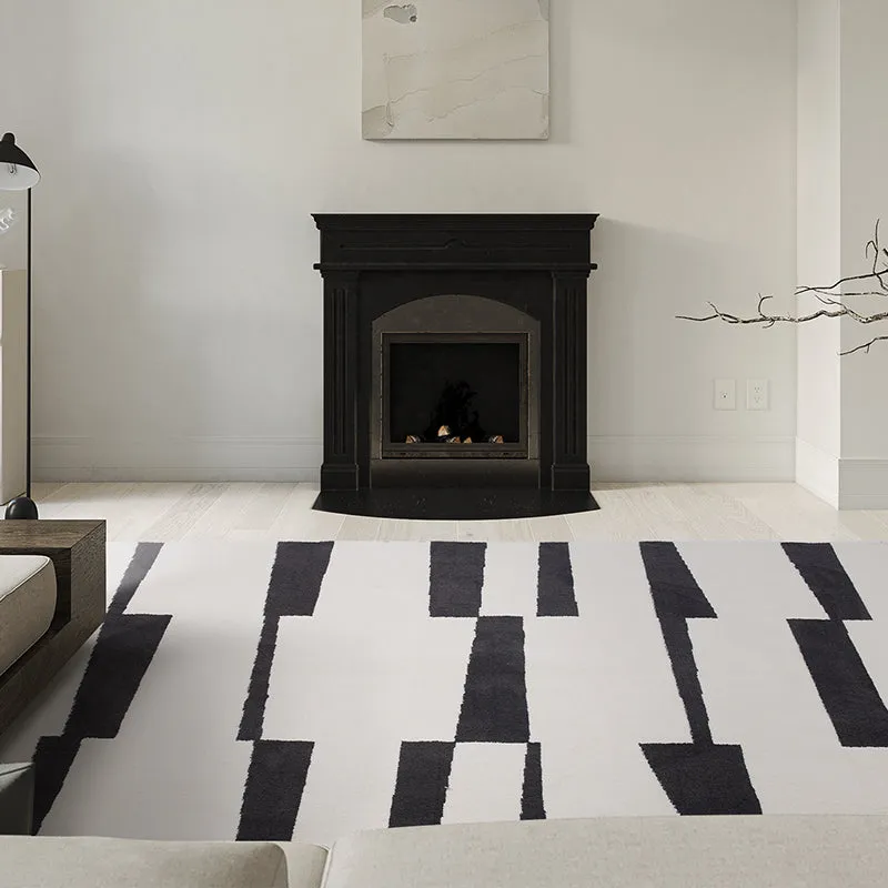 Black & White Geometric Carpet