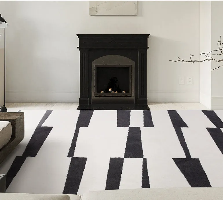 Black & White Geometric Carpet
