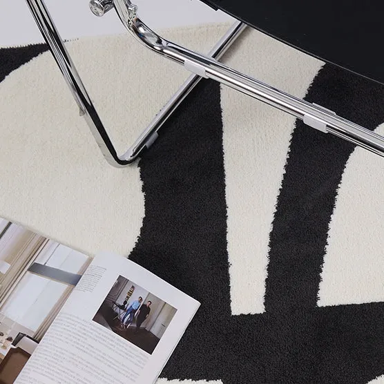 Black & White Geometric Carpet