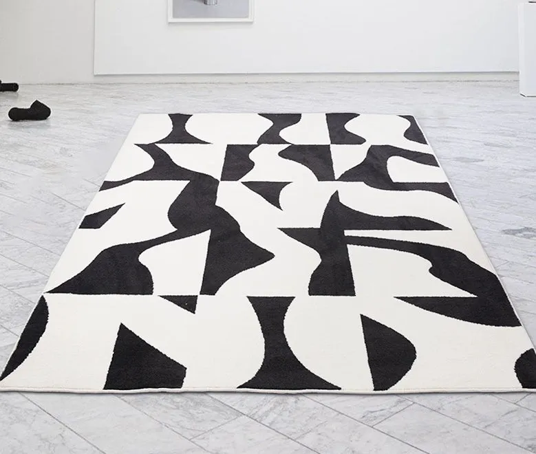 Black & White Geometric Carpet