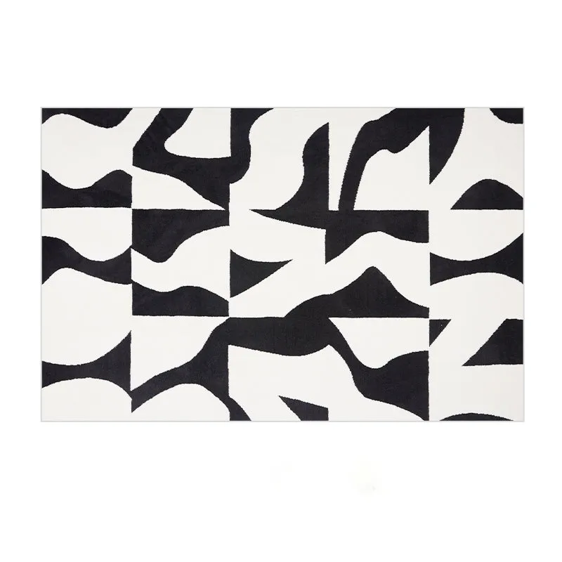 Black & White Geometric Carpet