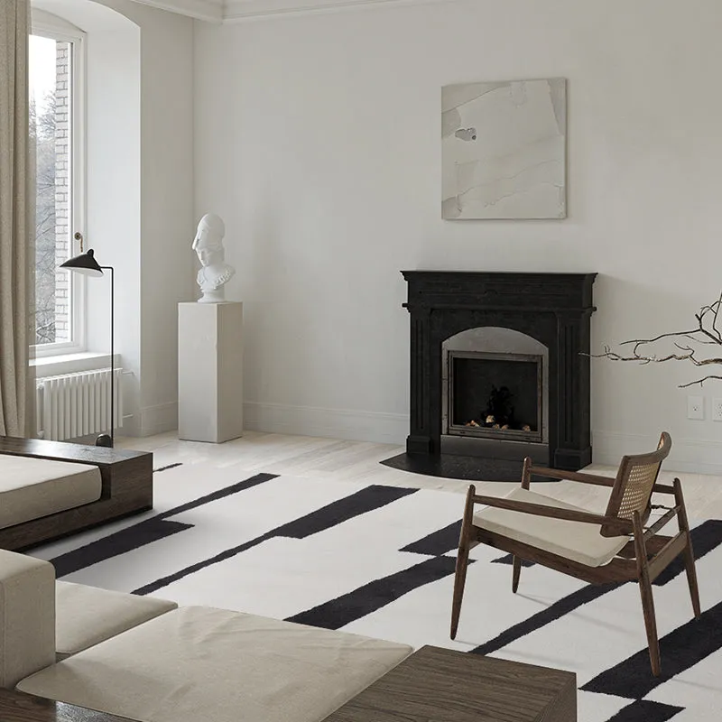 Black & White Geometric Carpet