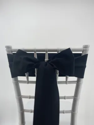 Black Polyester Sashes