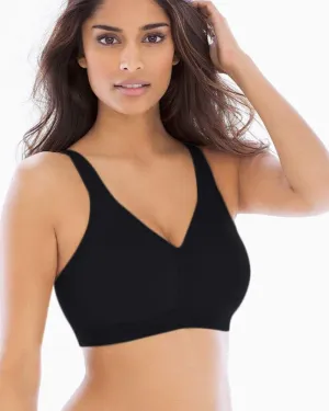 Black Soft Net Flourish Bra - Single Padded Non Wired Bra - FL931