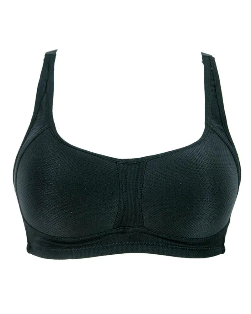 Black Soft Net Flourish Bra - Single Padded Non Wired Bra - FL931