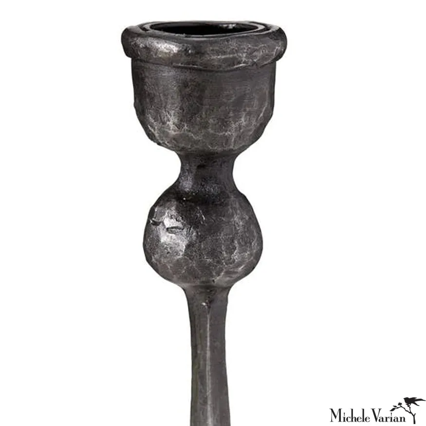 Blackened Taper Candle Holder 12.4 inch