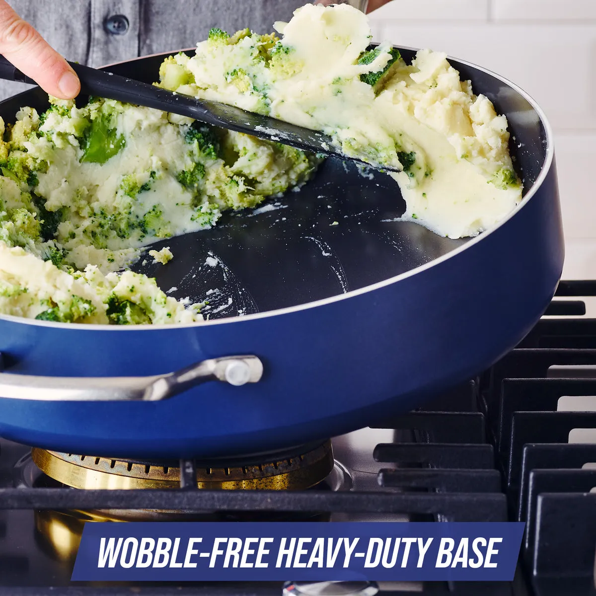 Blue Diamond Classic 5-Quart Sauté Pan with Lid and Helper Handle