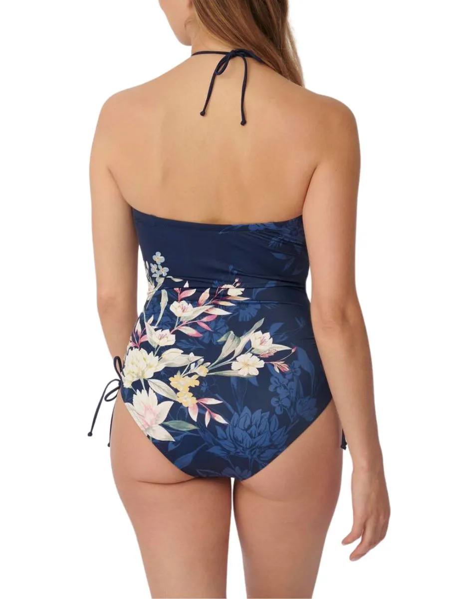 Botanical Leaf Swimsuit - Blue Combination