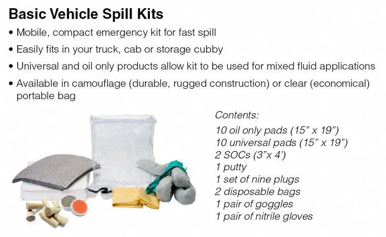 Brady Spill Kit/Station, Bag, Universal, 7.75 gal - BSCSK-CB