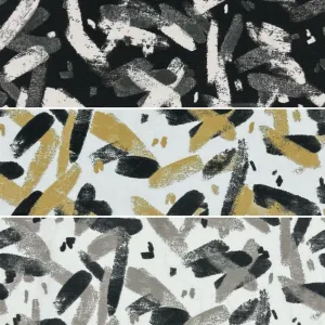 Brush Strokes Polyester Crepe Fabric