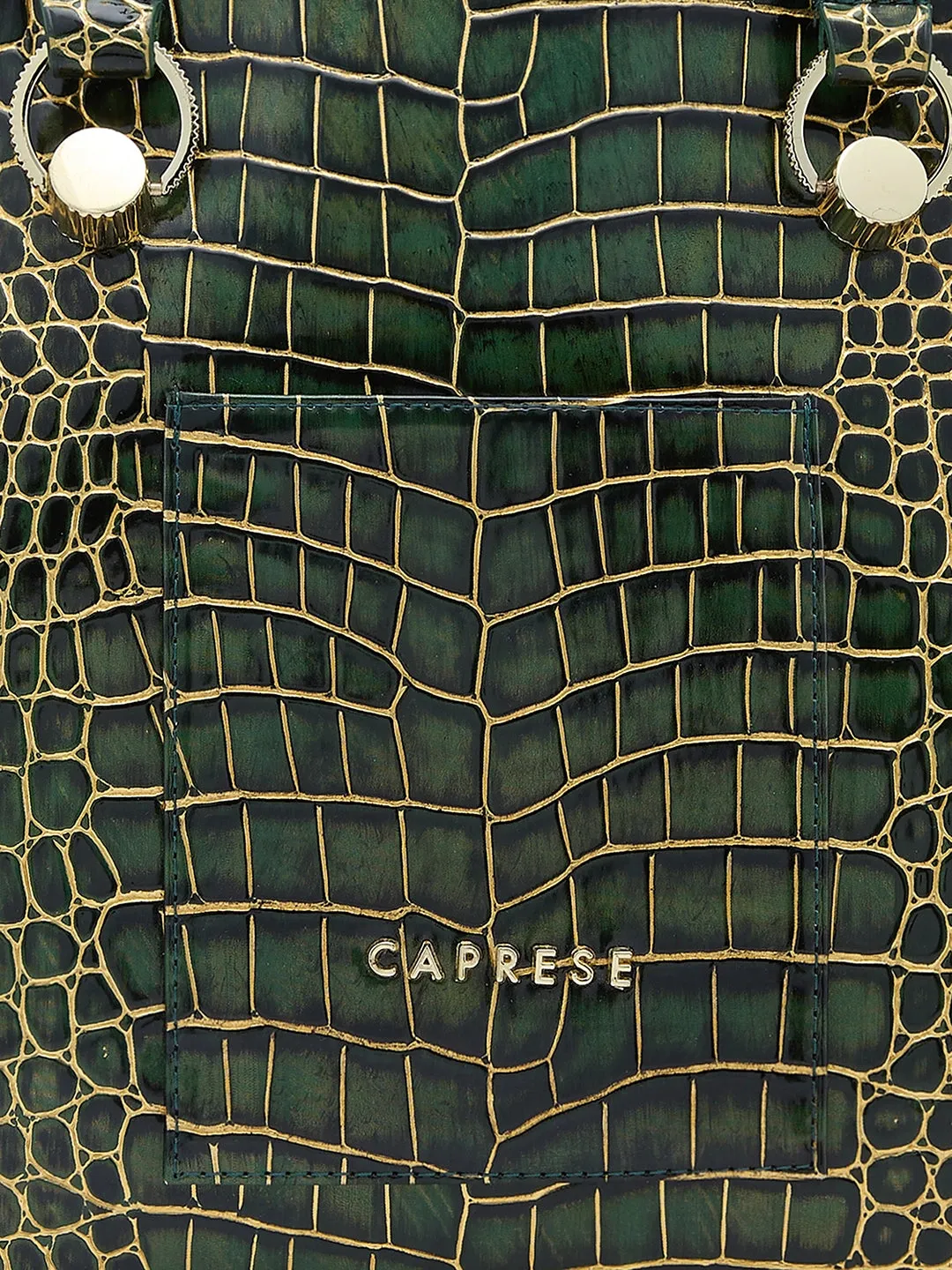 Caprese Miranda Tote Medium Croco Womens Office Handbag Green