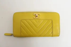Chanel Chevron V Stitch Leather
