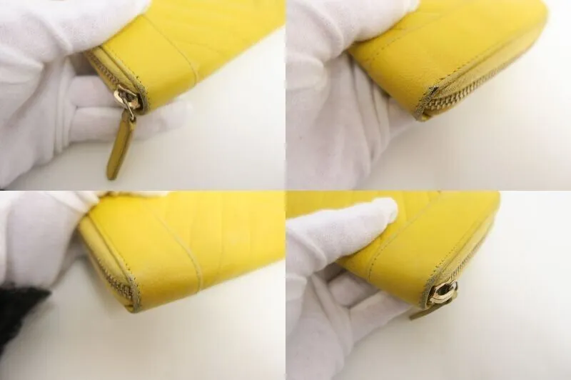 Chanel Chevron V Stitch Leather