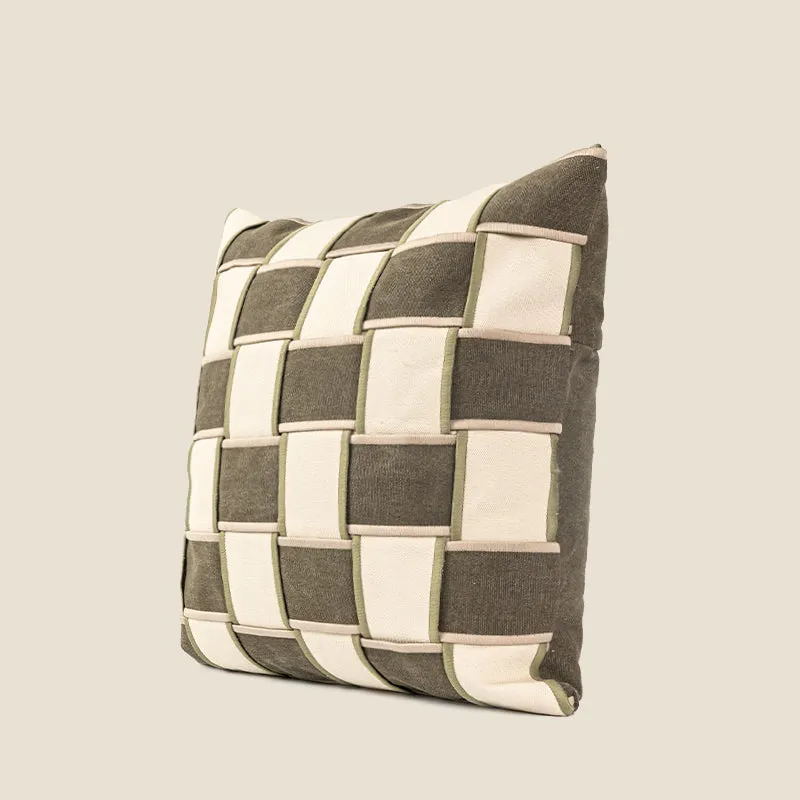 Chessboard Patterned Throw Pillow