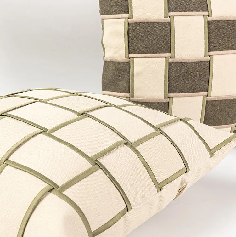 Chessboard Patterned Throw Pillow