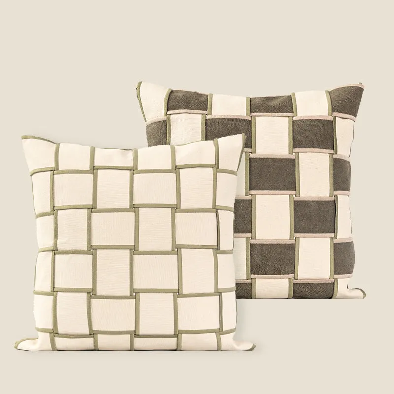 Chessboard Patterned Throw Pillow