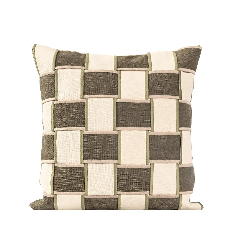 Chessboard Patterned Throw Pillow