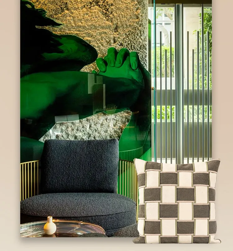 Chessboard Patterned Throw Pillow