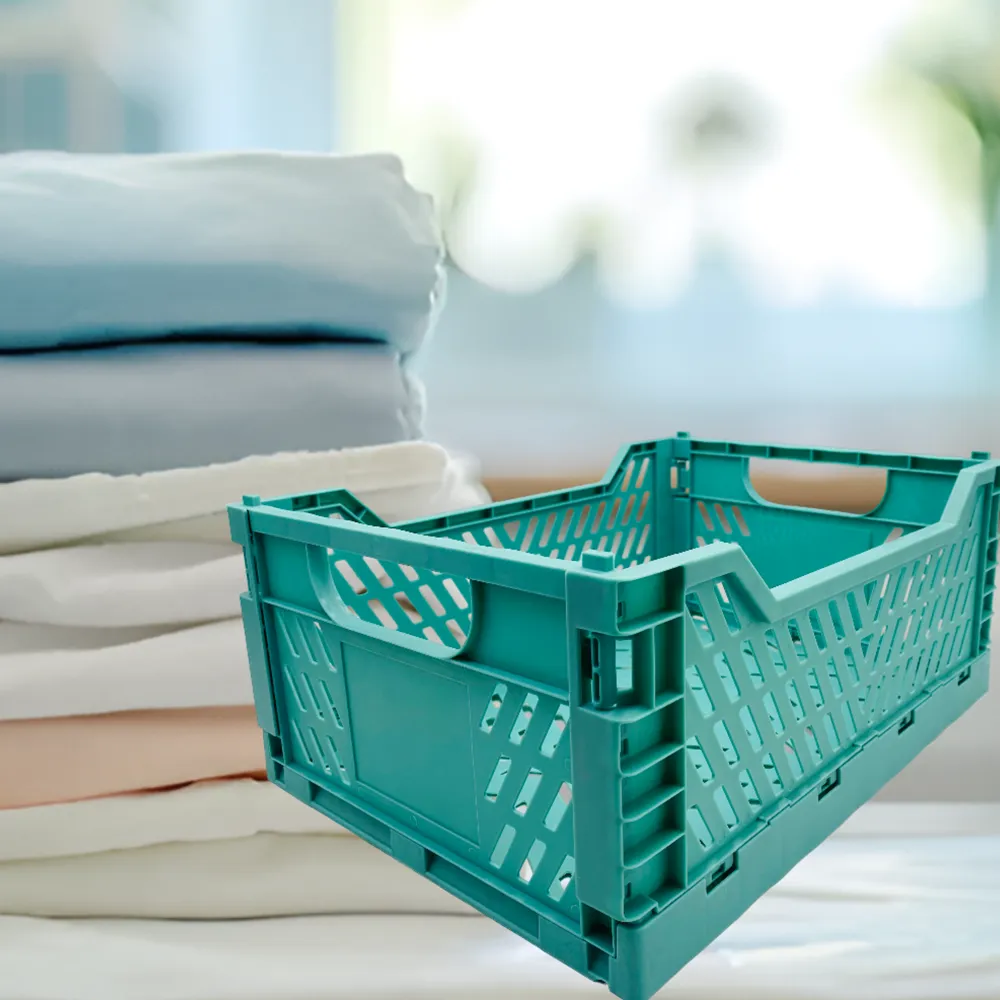 Collapsible Crate Storage Bin Desktop Folding Basket442565